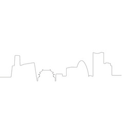 Continuous Line Skyline Of Beijing