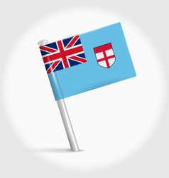 Fiji Map Pin Flag 3d Realistic