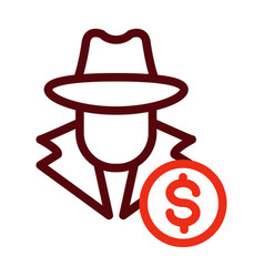 Fraud Glyph Two Color Icon For Personal And