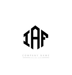 Iaf Letter Logo Design With Polygon Shape