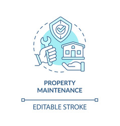 Property Maintenance Turquoise Concept Icon