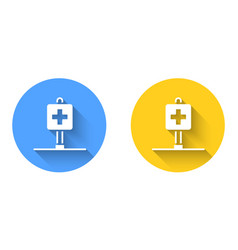 White Medical Map Pointer With Cross Hospital Icon