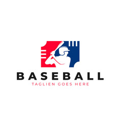 Baseball Player Logo