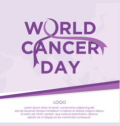 World Cancer Day Poster Or Banner Background