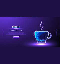 Coffee Java Low Poly Wireframe