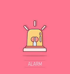 Emergency Alarm Icon In Comic Style Alert Lamp