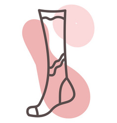 Long Woman Sock On A White Background