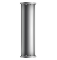 Metal Tube Mockup Realistic Round Plumbing Pipe