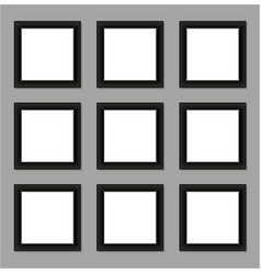 Nine Blank Photo Frames Mock Up Set