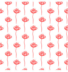 Poppy Flower Seamless Pattern