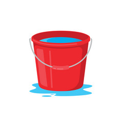 Red Water Bucket Element Design Template