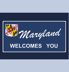 Maryland State With Blue Background