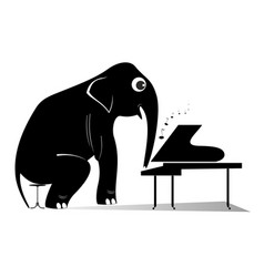 Funny Elephant Playing Piano