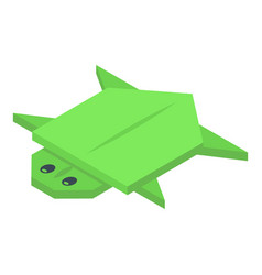 Origami Turtle Icon Isometric Cute Animal