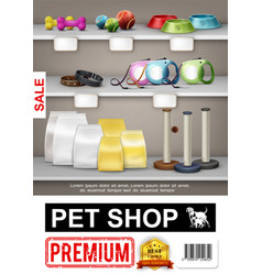 Realistic Pet Shop Poster