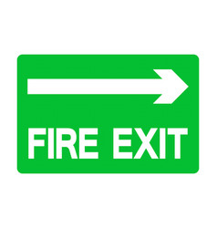 Exit Emergency Green Sign Isolate On White