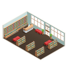 Library Interior Isometric