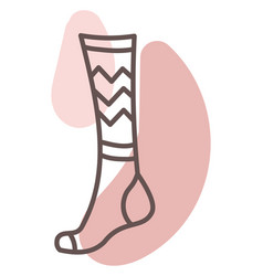 Long Woman Sock On A White Background