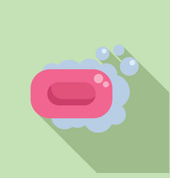 Pink Soap Bar Floating On Blue Foam With Bubbles