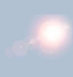 Abstract Golden Front Sun Lens Flare Translucent