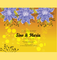 Blue Flowers On The Gold Background Of Wedding