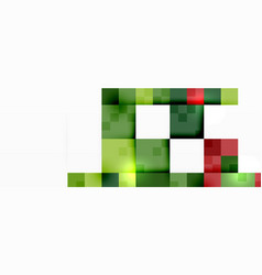 Colorful Pattern Of Green And Red Squares On White