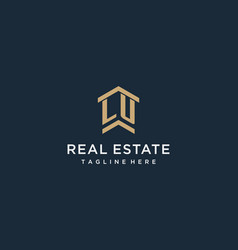 Initial Lu Logo For Real Estate With Simple