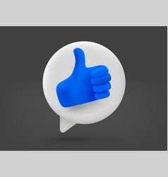 Speech Cloud With Thumbs Up 3d Isolated