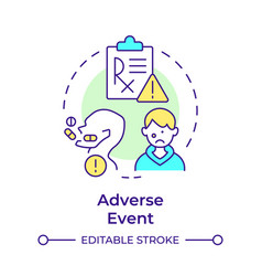 Adverse Event Multi Color Concept Icon