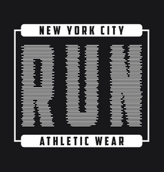 New York Print For Running T-shirt Of Run