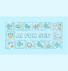 Ai For Seo Text With Linear Icons