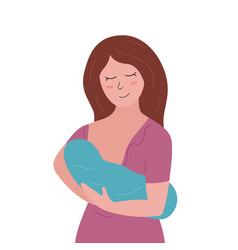 Breastfeeding Concept Cute Happy Mother Holding