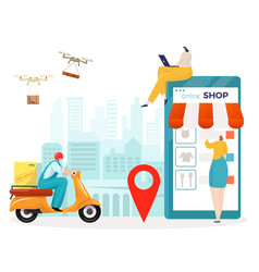 Delivery Service Order In Online Shop