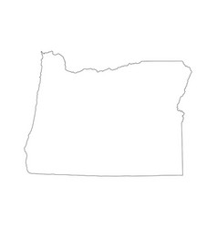 Blank Oregon Map Silhouette