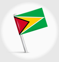 Guyana Map Pin Flag 3d Realistic