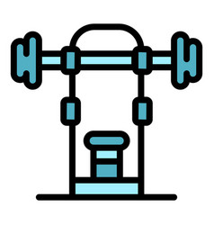 Gym Barbell Icon Flat