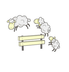 Three Lambs Jump Over The Fence