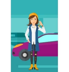 Woman Holding Keys From New Car