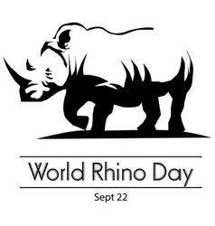 World Rhino Day Logo Sign