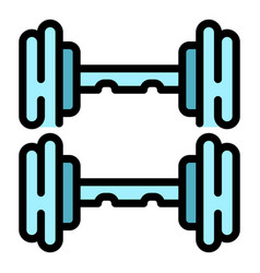 Gym Barbell Rack Icon Flat