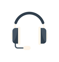 Headset Support Icon Flat Office Service