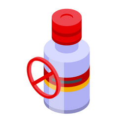 No Chemical Bottle Icon Isometric Toxic