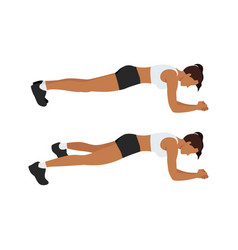 Woman Doing Plank Jacks Extended Leg Exercise