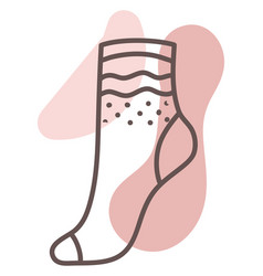 Woman Sock On A White Background