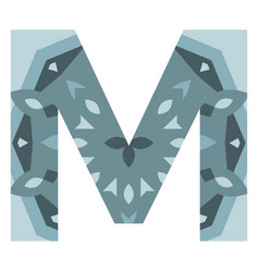 Alphabet Letter M Mandala