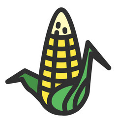 Corn Icon Maize Sign Traditional Field Crop