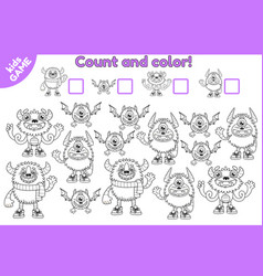 Count And Color Math Game Cartoon Monsters-3