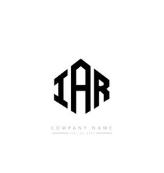 Iar Letter Logo Design With Polygon Shape