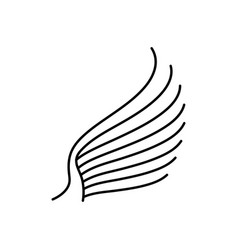 Wing Icon Line Design Template Isolated