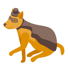 Dog Party Costume Icon Isometric Specter